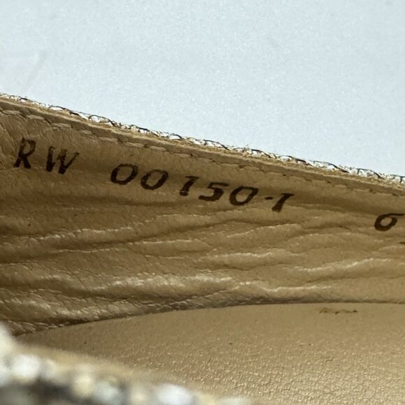 Stuart Weitzman Anna Wedge Women 6 Silver Glitter Cork Platform Peep Toe Pumps - Picture 15 of 15